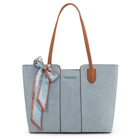 Montana West Tote Bags for Women Medium Top Handle Satchel Purses Large Shoulder Handbag Hobo Bags Blue MWC-323BL