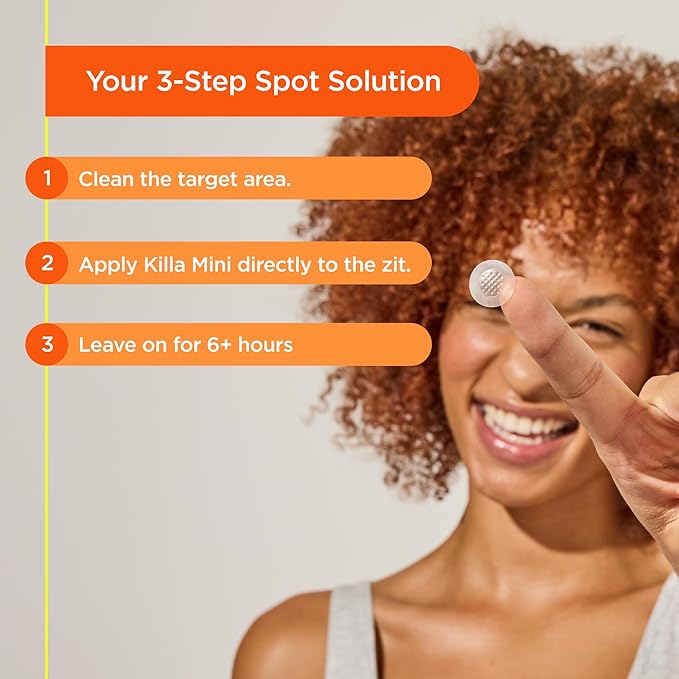 ZitSticka Killa Pimple Patches for Face - World's Most Potent Pimple Patch with Fast-Acting Microdarts - Starts Working within 26 Hours for Deep, Early-Stage Zits - Mini 24 Count