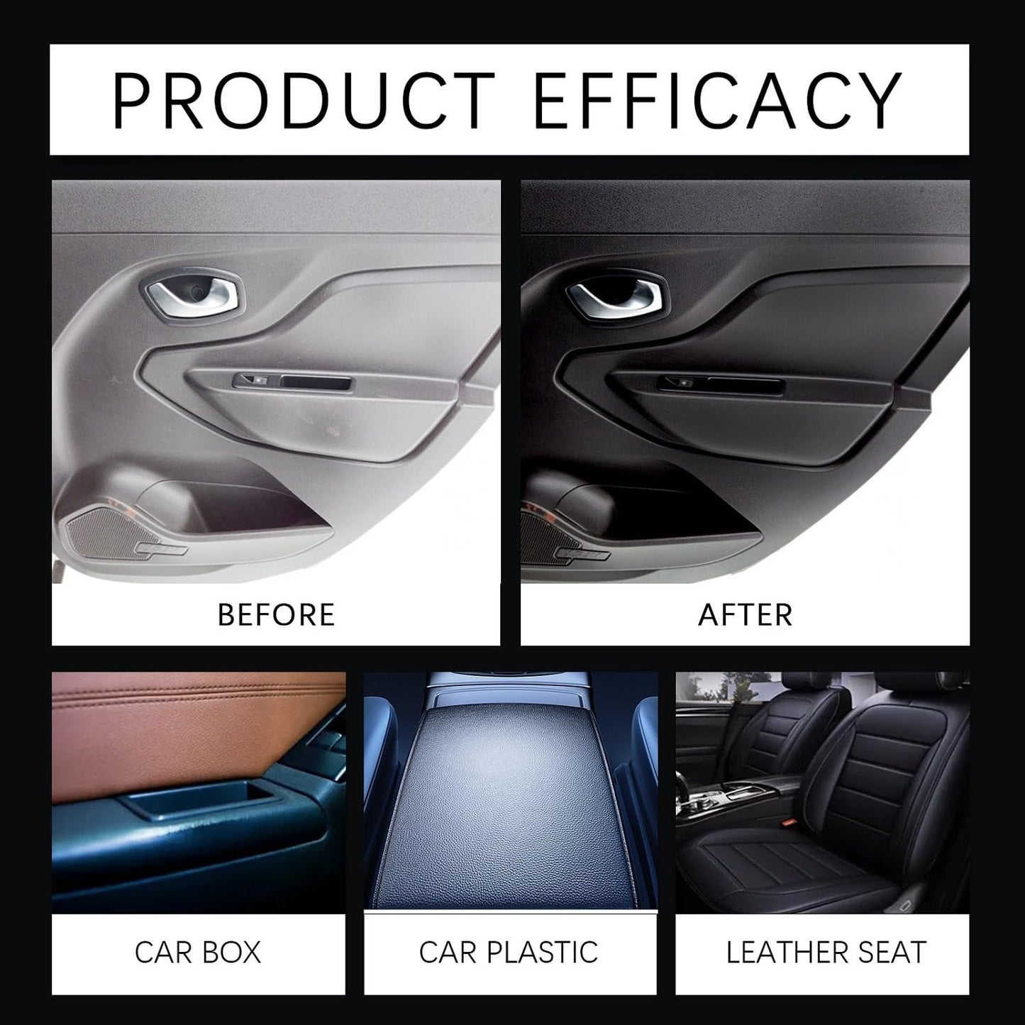 2PCS New Polishing Cleaner Car Interior, Interior Detail Spray, Cleaning & Decontamination, Interior All Purpose Car Cleaner for Rubber, Leather(100ml)