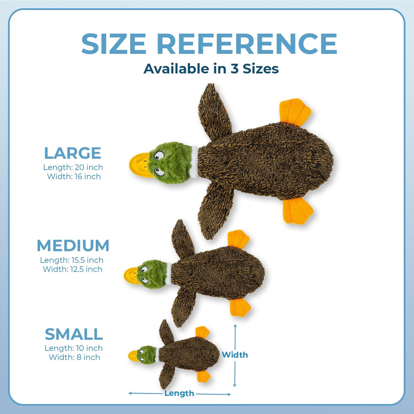 Best Pet Supplies 2-in-1 Stuffless Squeaky Dog Toys with Soft, Durable Fabric for Small, Medium, and Large Pets, No Stuffing for Indoor Play, Supports Active Biting and Play - 1Wild Duck, Small