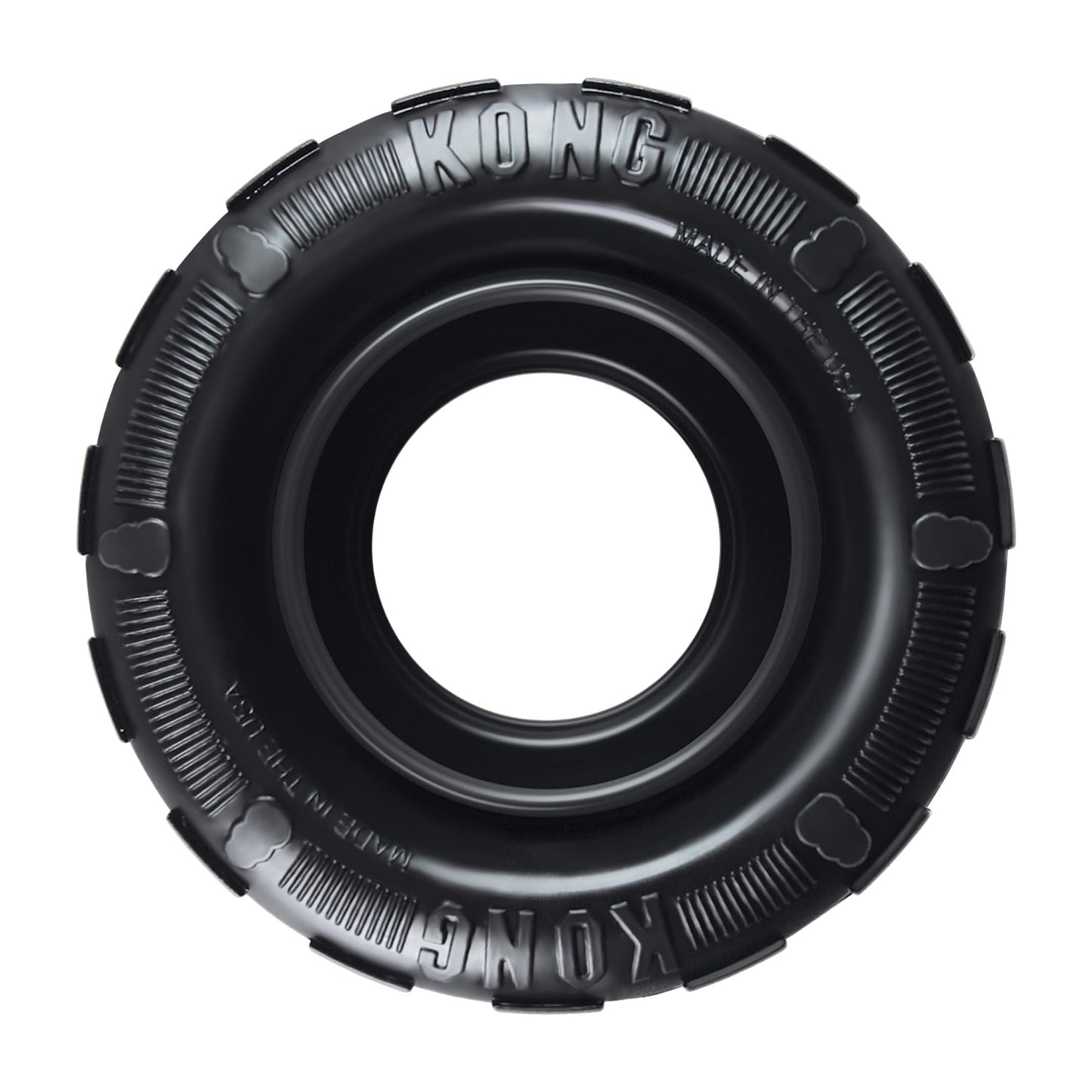 KONG Extreme Tires - KONG's Most Durable Natural Rubber Chew & Fetch Toy - Treat Dispenser Dog Tire Toy - Pet Supplies for Outdoor & Indoor Play - For Medium/Large Dogs