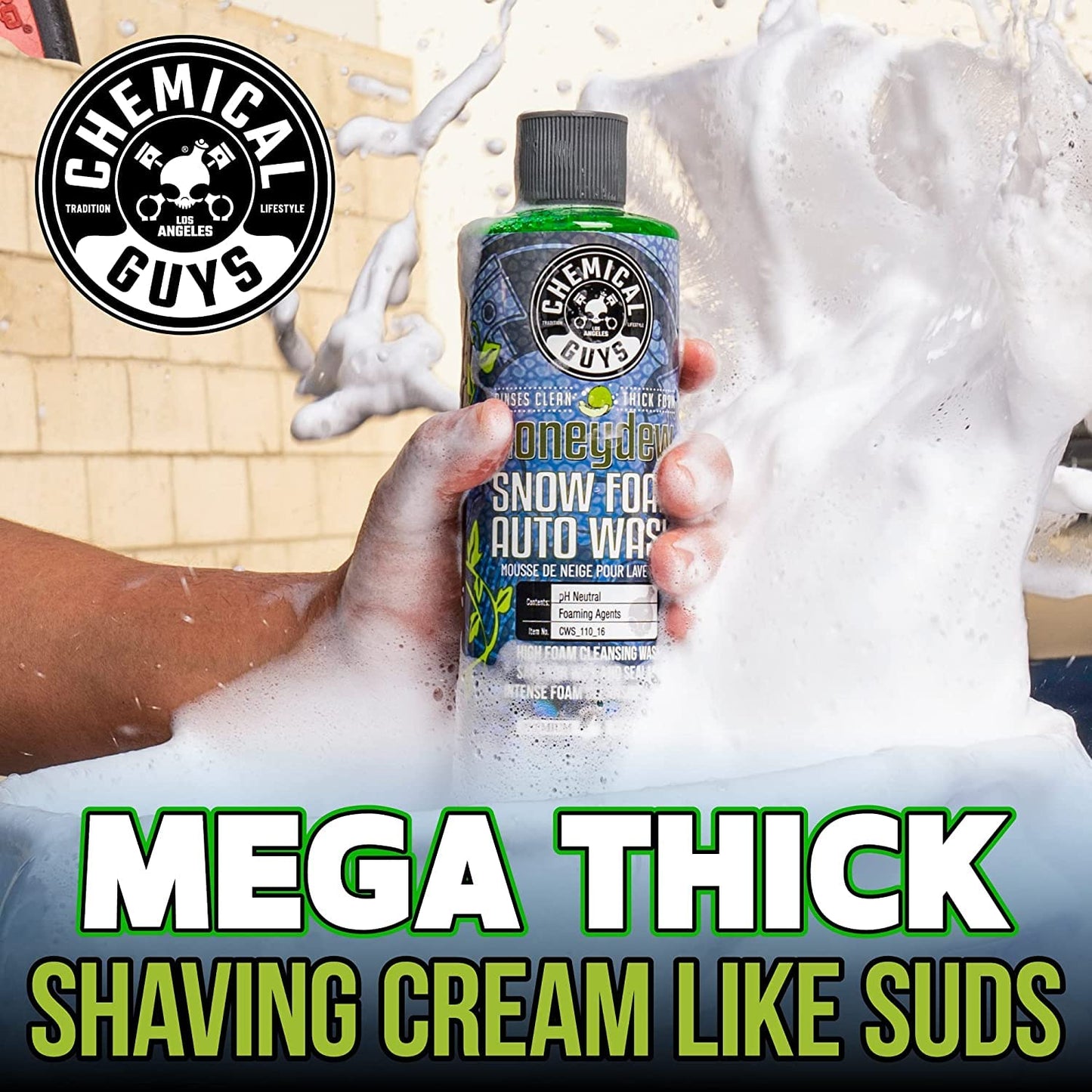 Chemical Guys EQP_312 TORQ Professional Max Foam 8 Cannon & Honey Dew Snow Foam Soap Kit, Safe for Cars, Trucks, SUVs, RVs & More, 128 fl oz (1 Gallon)