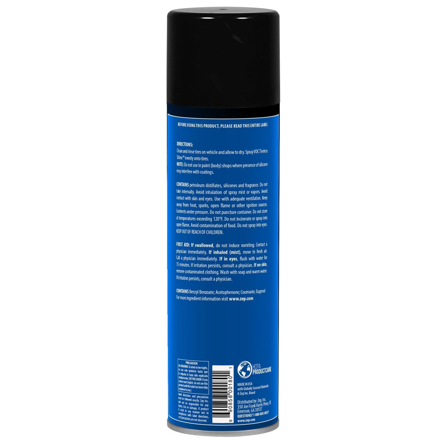 Zep Tireless Shine Tire Dressing - 14 OZ (Case of 12) - 1801