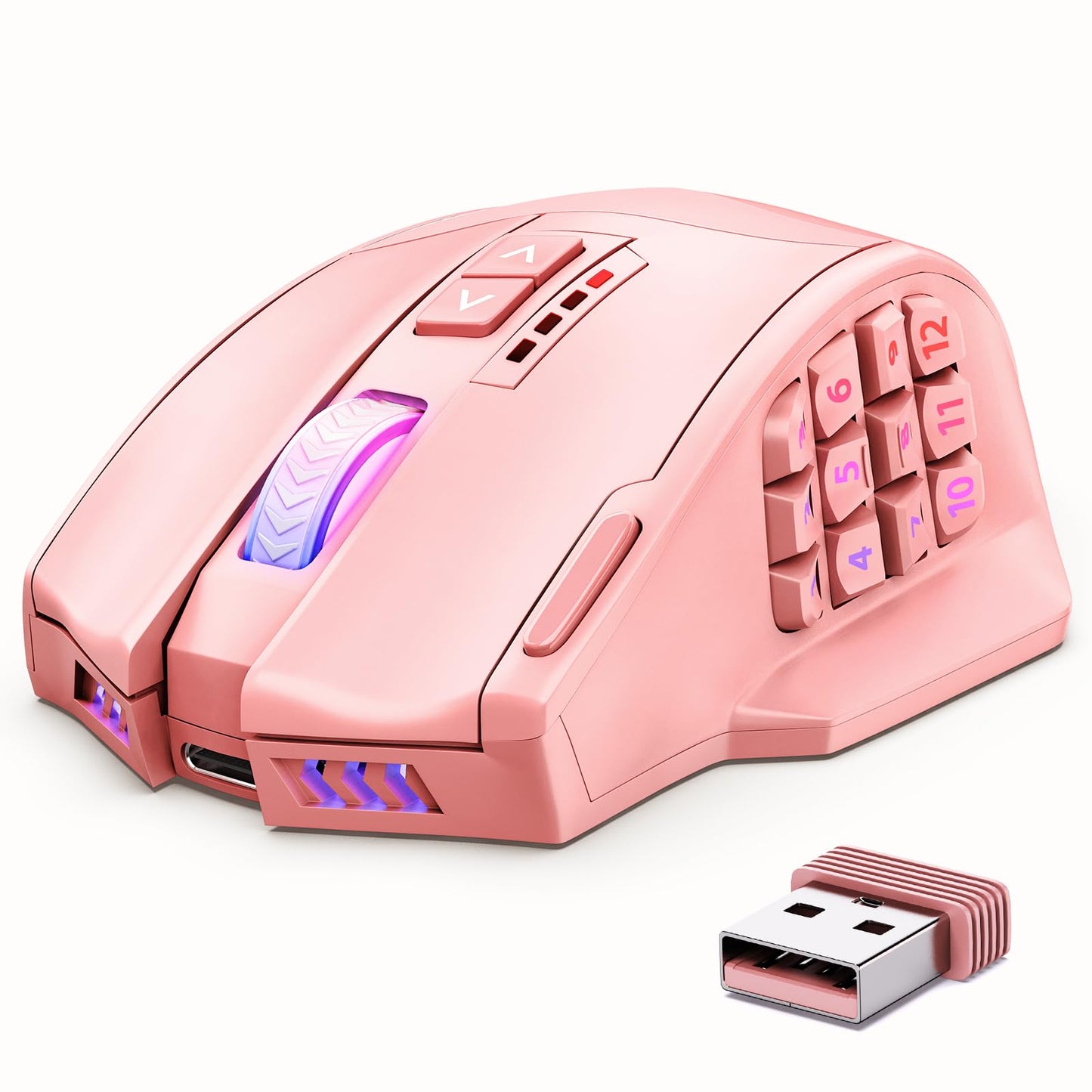 UtechSmart Venus Gaming Mouse RGB Wired, 16400 DPI High Precision Laser Programmable MMO Computer Gaming Mice [IGN's Recommendation]