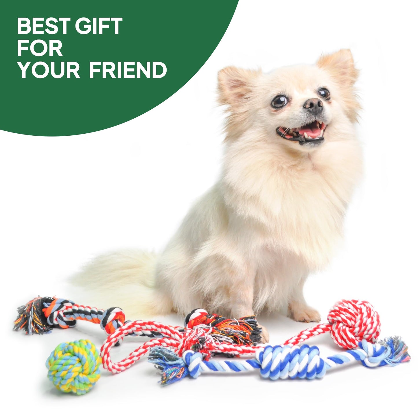 Dog Rope Toy 4 Pack - Puppy Teething Toys for Small Medium Breed - Indestructible Dog Chew Toys for Aggressive Chewers - Cotton Tug of War Dog Toys for Boredom, Teeth Clean
