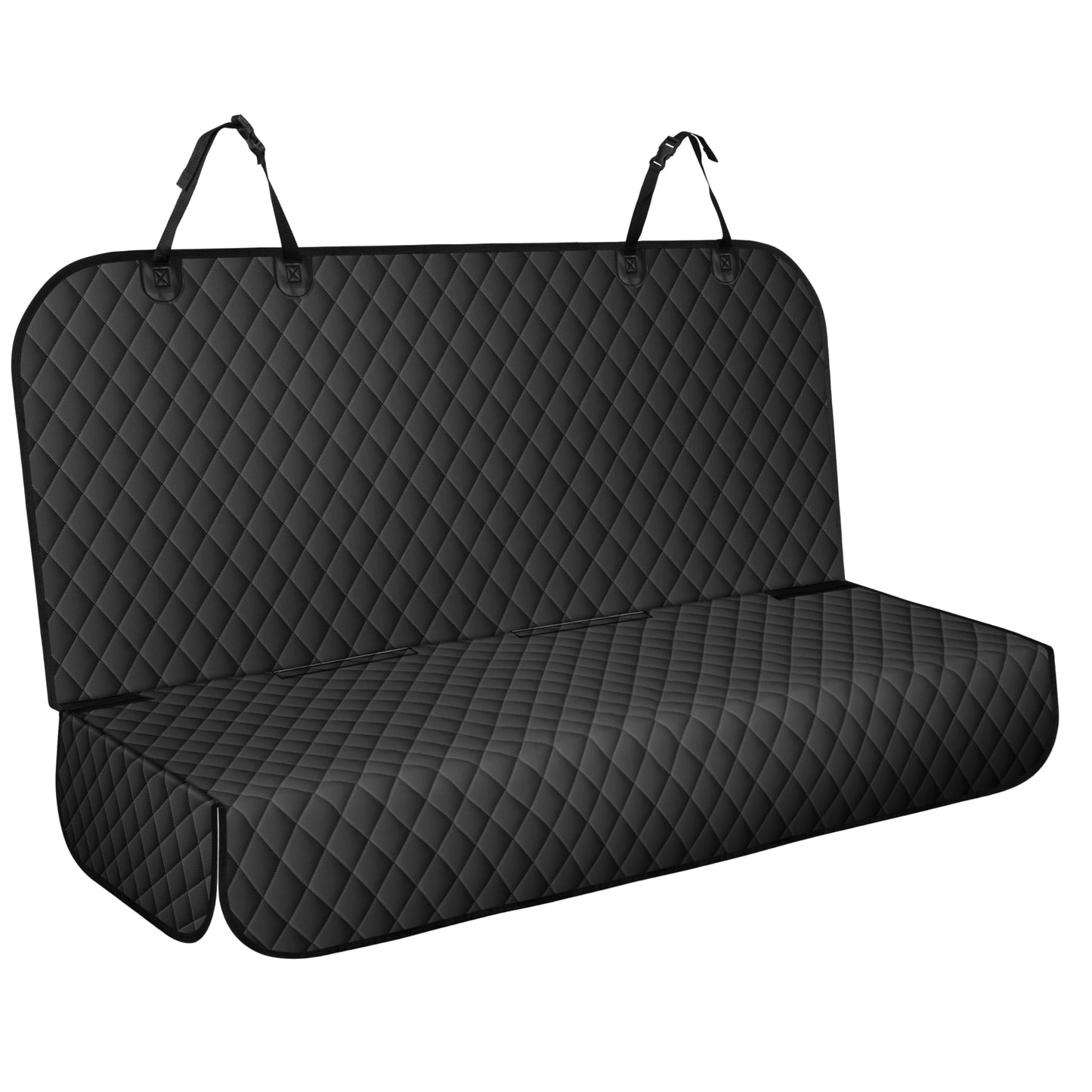 NECKORY Backseat Cover for Dogs, Waterproof and Non-Slip Pet Bench Seat Covers, Car Seat Protector for Back Seat, Universal Size Rear Car Seat Cover Fits Cars, Trucks and SUVs, Black