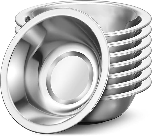 304(18/8) Stainless Steel Mixing Bowls for Kitchen, 8 Pack 8.7" 34.88 fl.oz Metal Mixing Bowls Set Stackable for Baking Serving Cooking Food Prep Storage Dishwasher Safe Lightweight