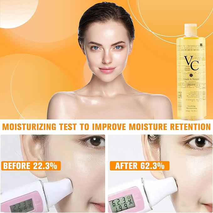 VC Toner, VC Toner Refreshing Hydrating Rejuvenating, Hydrating Facial VCToner,Deep Moisturing, Refreshing Water Lotion for All Skin Types, 300ml