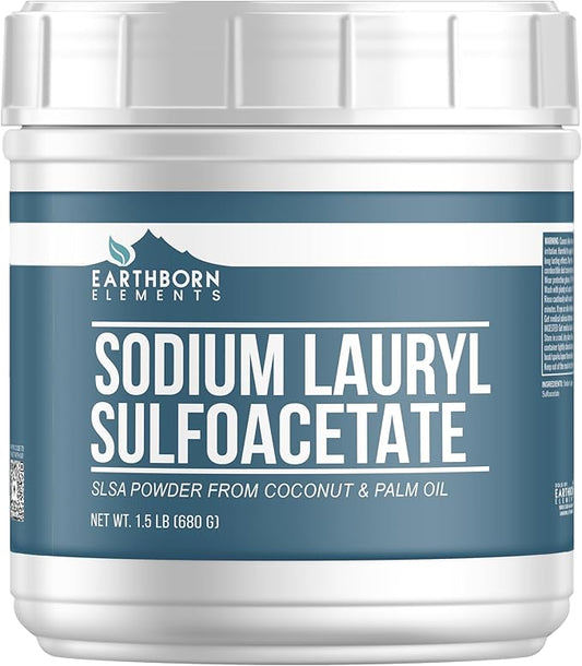 Earthborn Elements Sodium Lauryl Sulfoacetate (SLSA) (24 Ounce) Bath Bomb Additive, Gentle on Skin, Long-Lasting Foam & Bubbles