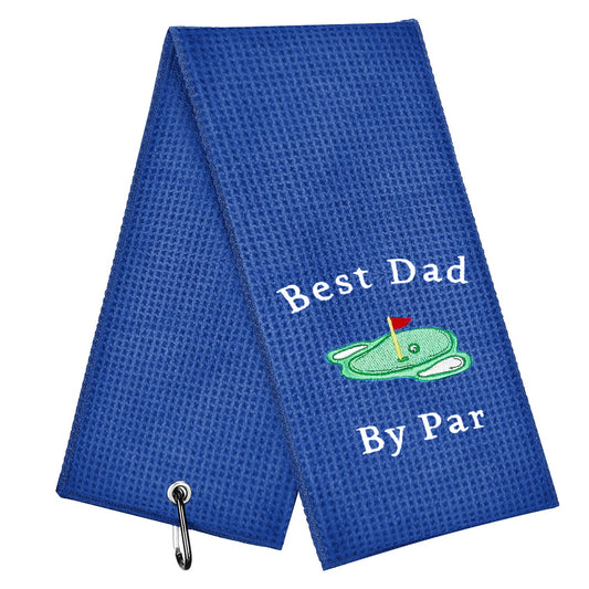 Artpreti Golf Towels, Premium Funny Golf Towel - Embroidered Golf Towels for Golf Bags with Clip, Golf Gifts for Men or Women, Swing Swear Repeat, Black