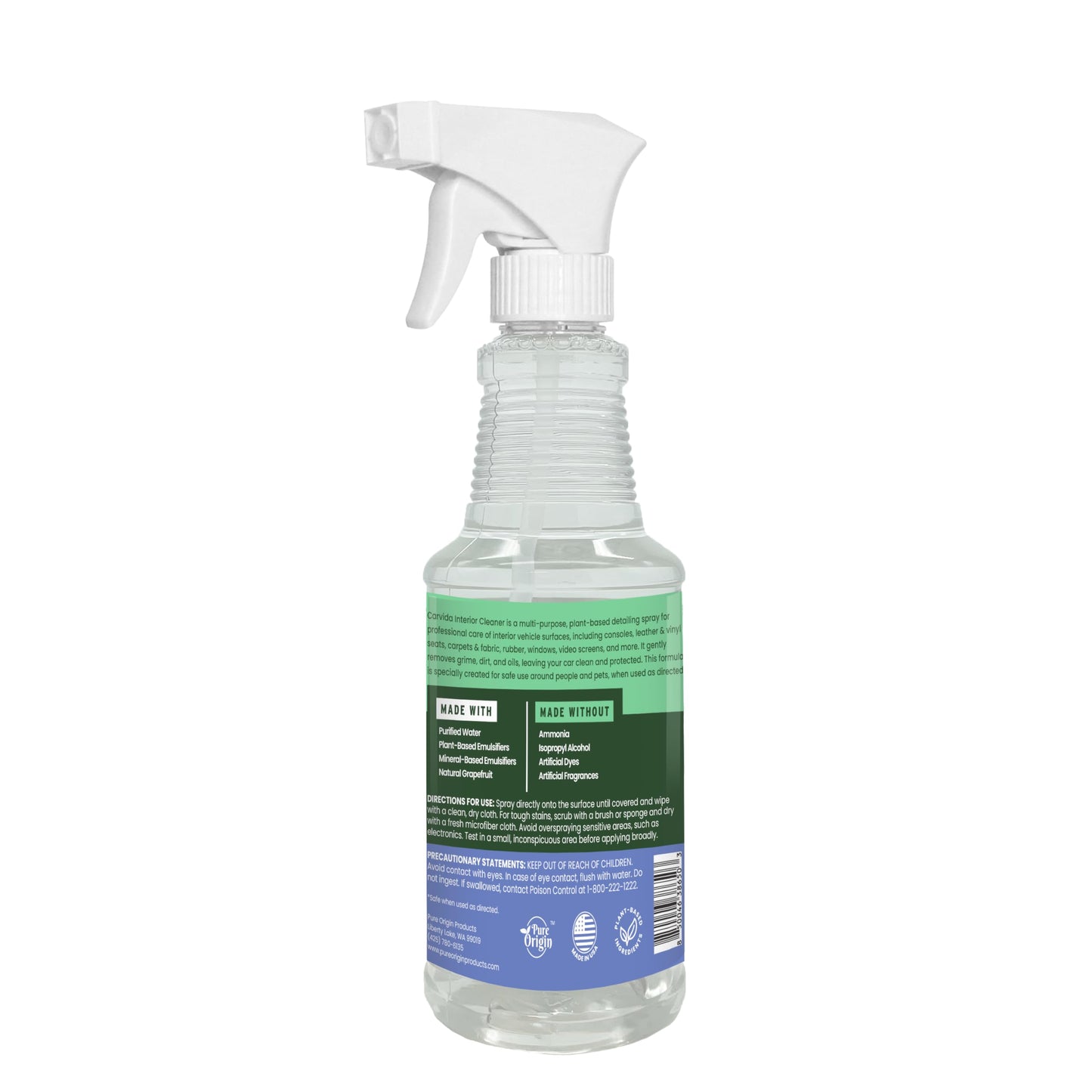 Carvida Interior Cleaner, All-Purpose Car Cleaning Spray, Natural Grapefruit Scent, 16oz