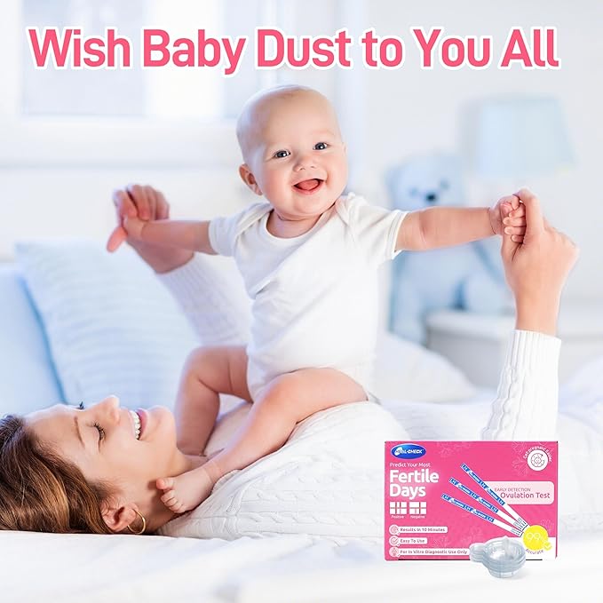 Ovulation Test Strips 50 Count & Pregnancy Tests 10 Count, HEAL-CHECK Fertility Combo Kit for Women TTC, Over 99% Accuracy, Easy to Use at Home, Individually Wrapped, FSA HSA | 50LH+10HCG+60 Urine Cup