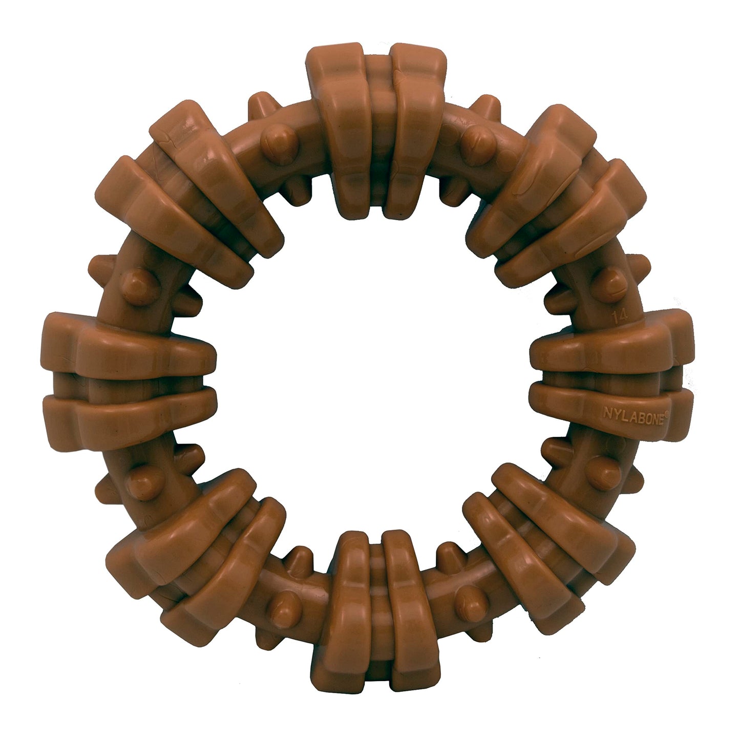 Nylabone Textured Ring Power Chew Toy for Small Dogs, Durable Dog Toys for Aggressive Chewers, Strong Dog Chew Bones To Keep Them Busy, Flavor Medley, Small - Up to 25 lbs, 1 Count