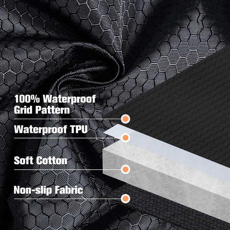 PETICON Waterproof Scratchproof Pet Bench Seat Covers for Cars, Trucks, SUVs, Nonslip Durable Back Seat Cover for Dogs, Washable Backseat Protection, Black