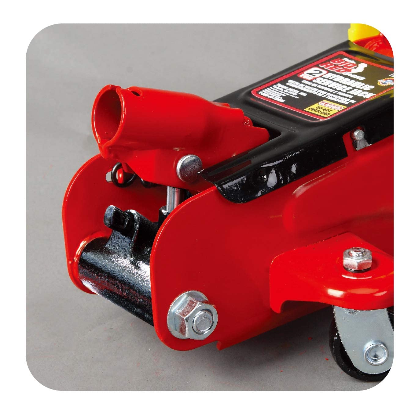 BIG RED TAM82012 Torin Hydraulic Trolley Service/Floor Jack with Blow Mold Carrying Storage Case, 2 Ton (4,000 lb) Capacity, Red