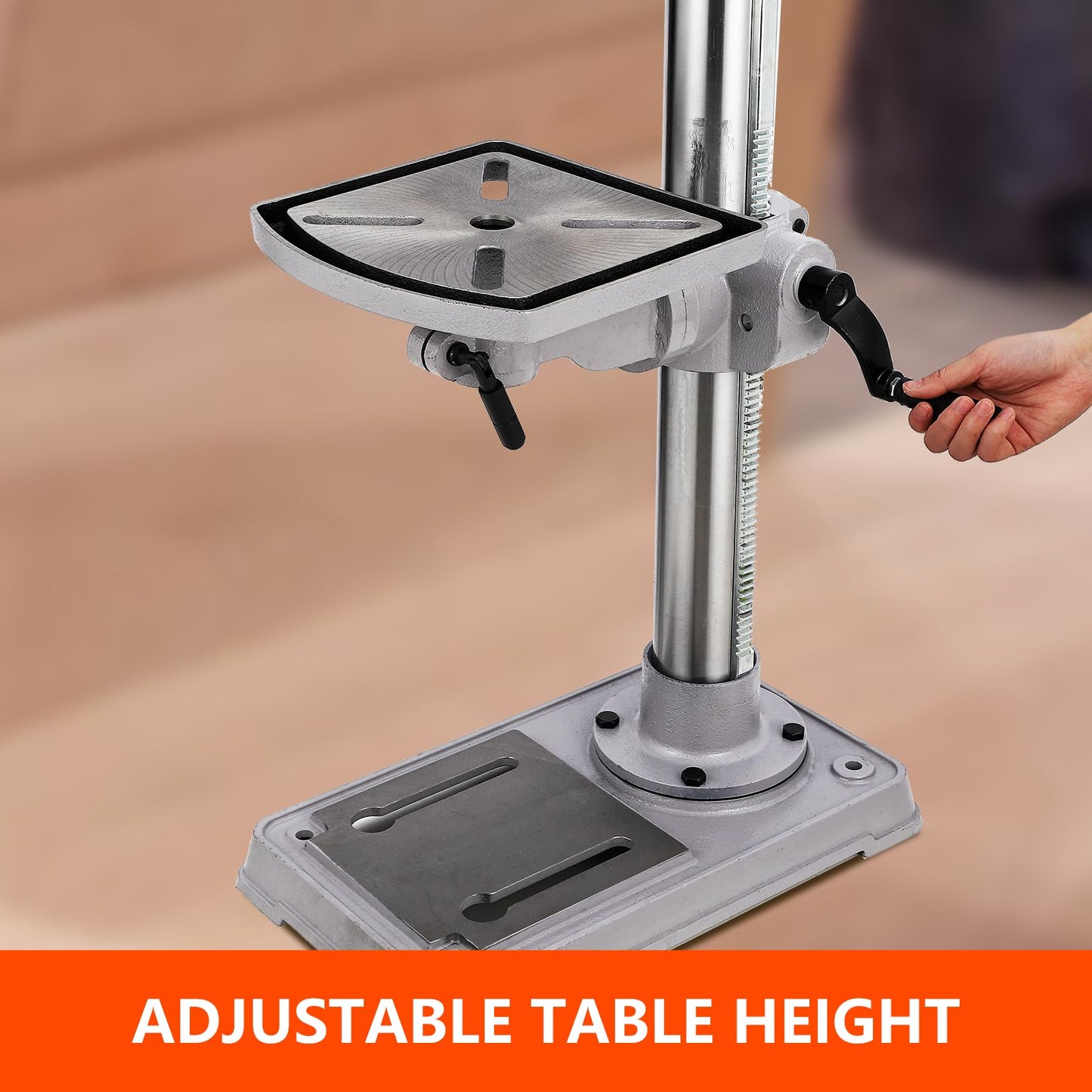 15 in Floor Drill Press, 7.5 Amp 120V Pure Copper Motor, 288-3084 RPM Variable Speed Cast Iron Bench Drill Press, 0-45° Tilting Worktable, Tabletop Drilling Machine for Wood Metal