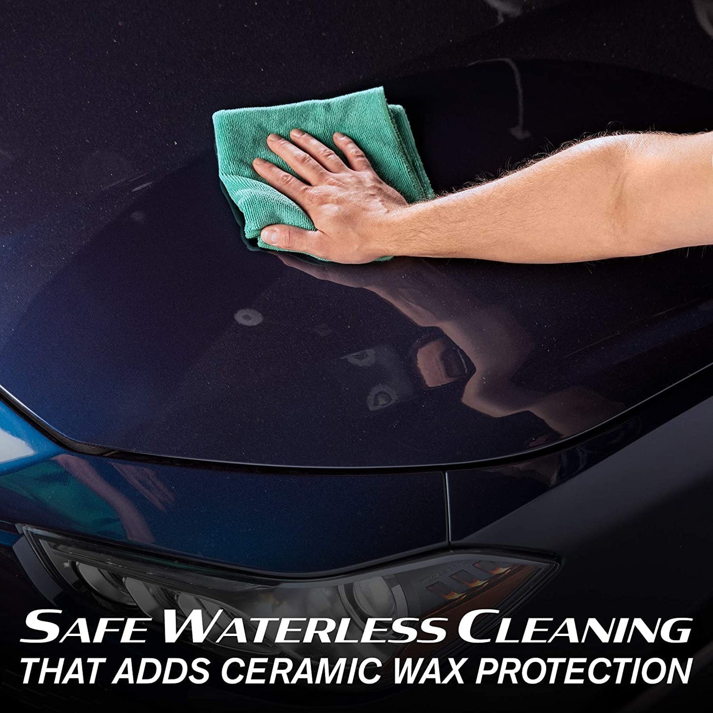 Turtle Wax 53413 Hybrid Solutions Ceramic 3-in-1 Detailer, Waterless Wash and Ceramic Wax Detailing Spray, Cleans Shines and Protects Paint Glass and Wheels, Repels Water and Dirt, 32 oz. (Pack of 1)