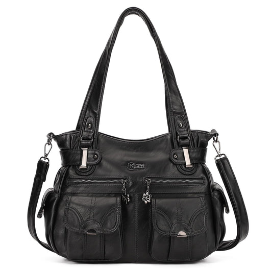 Purses and Handbags for Women Large Hobo Shoulder Bags Soft PU Leather Multi-Pocket Tote Bag