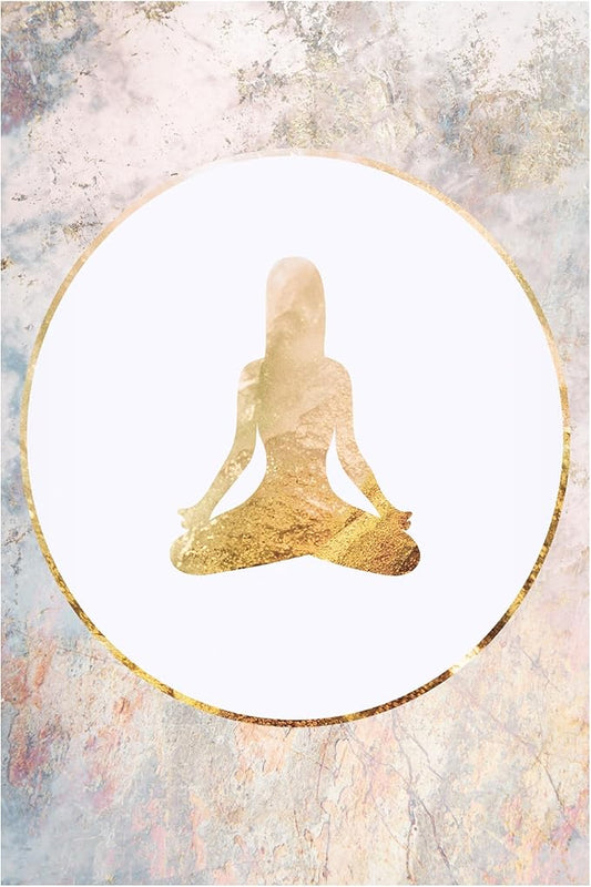 Trademark Fine Art Canvas Wall Art - Sarah Manovski 'Yoga Gold Marble 2' Wall Art for Living Room, Bedroom, or Office Décor