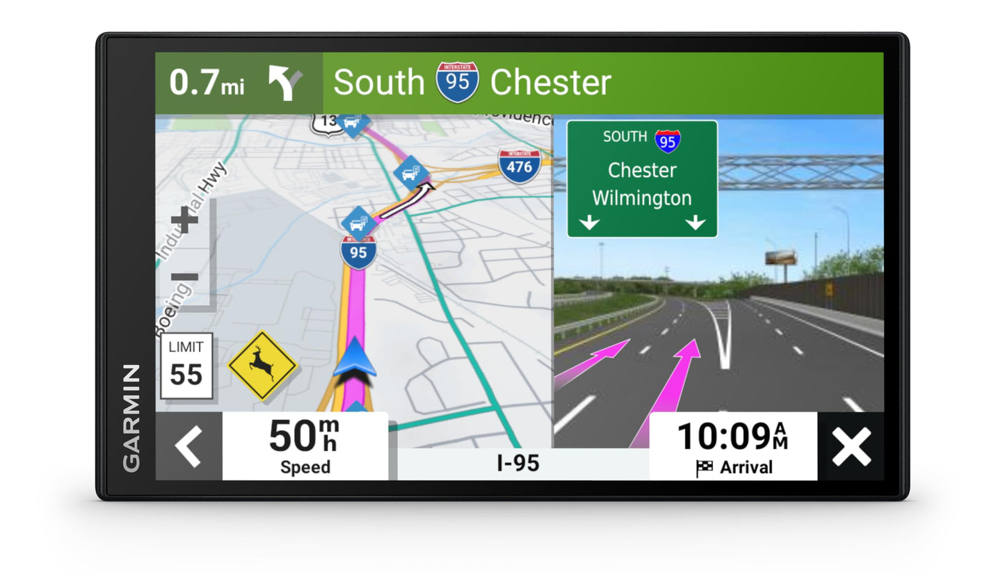 Garmin DriveSmart 71 EX with Traffic, 7-inch Car GPS Navigator with Bright, Crisp High-resolution Maps and Garmin Voice Assist (Renewed)