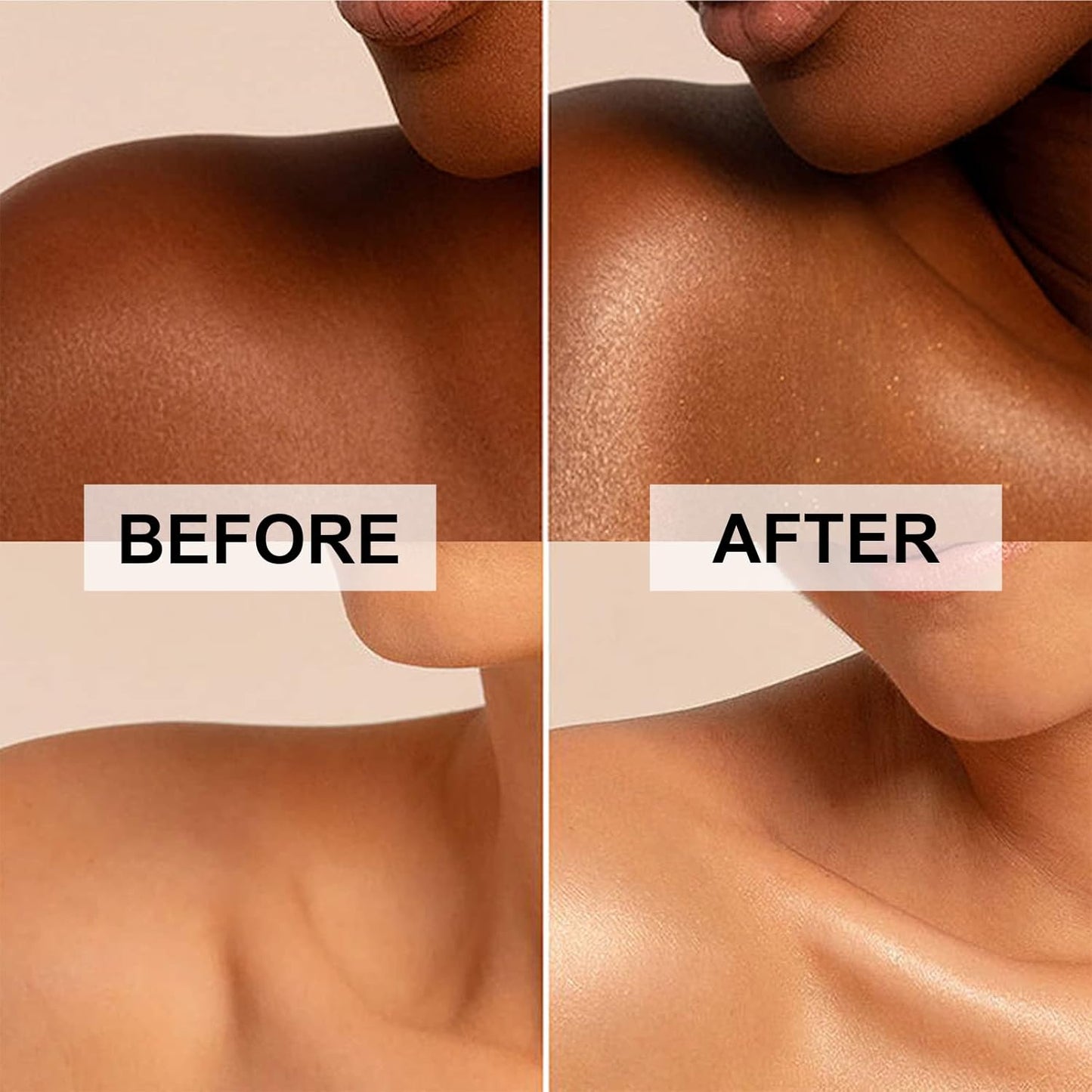 Body Shimmer Oil, Diamond Platinum Natural Glow Luminizer, Long Lasting Waterproof Moisturizing Liquid Illuminator Highlighter Makeup for a Sun-Kissed Glow, Brush Include, 1oz, Light Fair