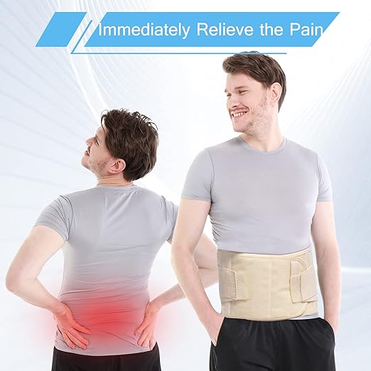 Back Brace for Men Women Lower back - Immediate Relief from Back Pain, Herniated Disc, Sciatica, Scoliosis and more! - Breathable Mesh Design with 7 Stays, - Back Support Belt for Men/Women for work , Anti-skid lumbar support belt (Medium)