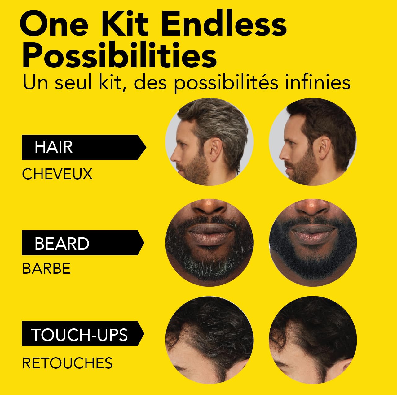CLEVERMAN Auburn Hair & Beard Dye for Men - All-in-One Reusable Kit, Fast-Acting, Long Lasting, Ammonia-Free, Professional Quality for Hair, Beard & Gray Mustache - Semi-Permanent Extended