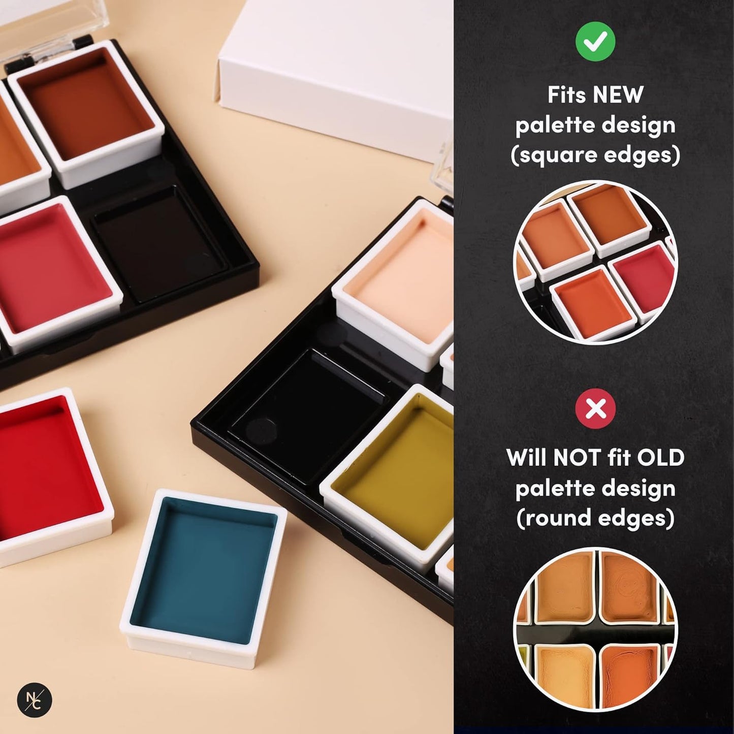 Alcohol Palette Refill Pans - Skin Tones - Oxide Orange