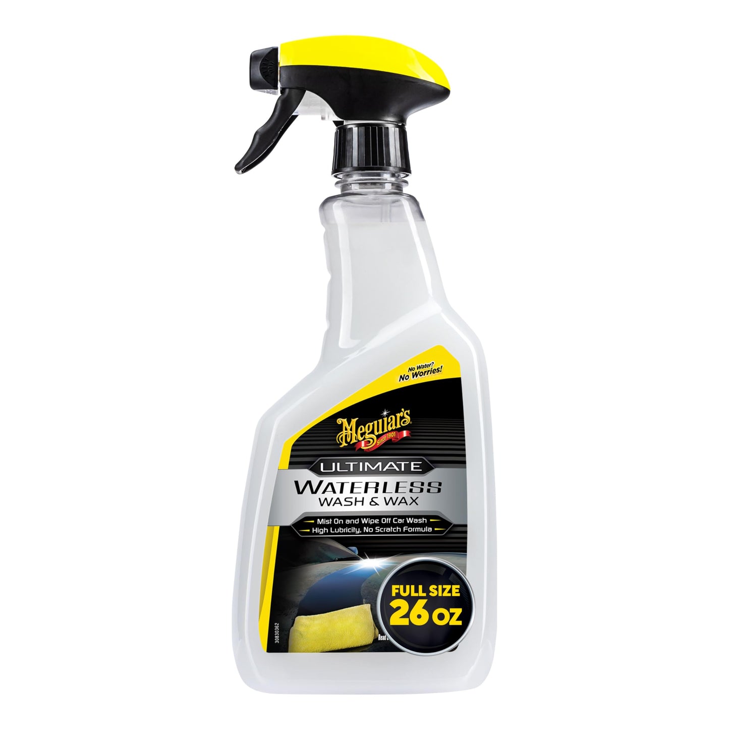Meguiar's Ultimate Waterless Wash & Wax, Scratch-Free Waterless Car Cleaning Spray That Makes Detailing Quick and Easy, 2-in-1 Cleaner and Protection to Help Your Ride Shine, 26 Oz