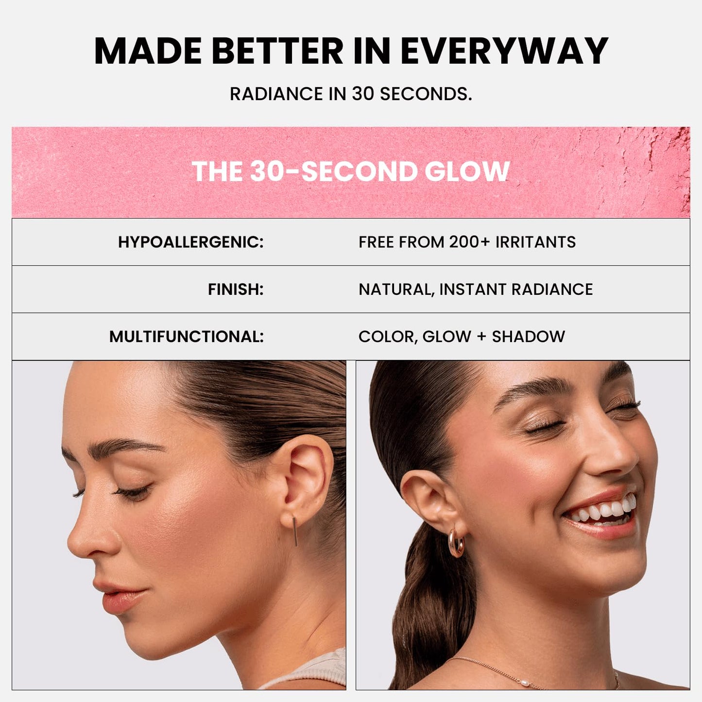 Phase Zero Makeup Powder Blusher - "Nomad" - 4g / 0.141 oz - Full Coverage, Natural Blush - Soft, Buildable Pink, Coral, Peach & Golden Hues - Matte & Shimmering Shades Gives Cheeks a Radiant Glow