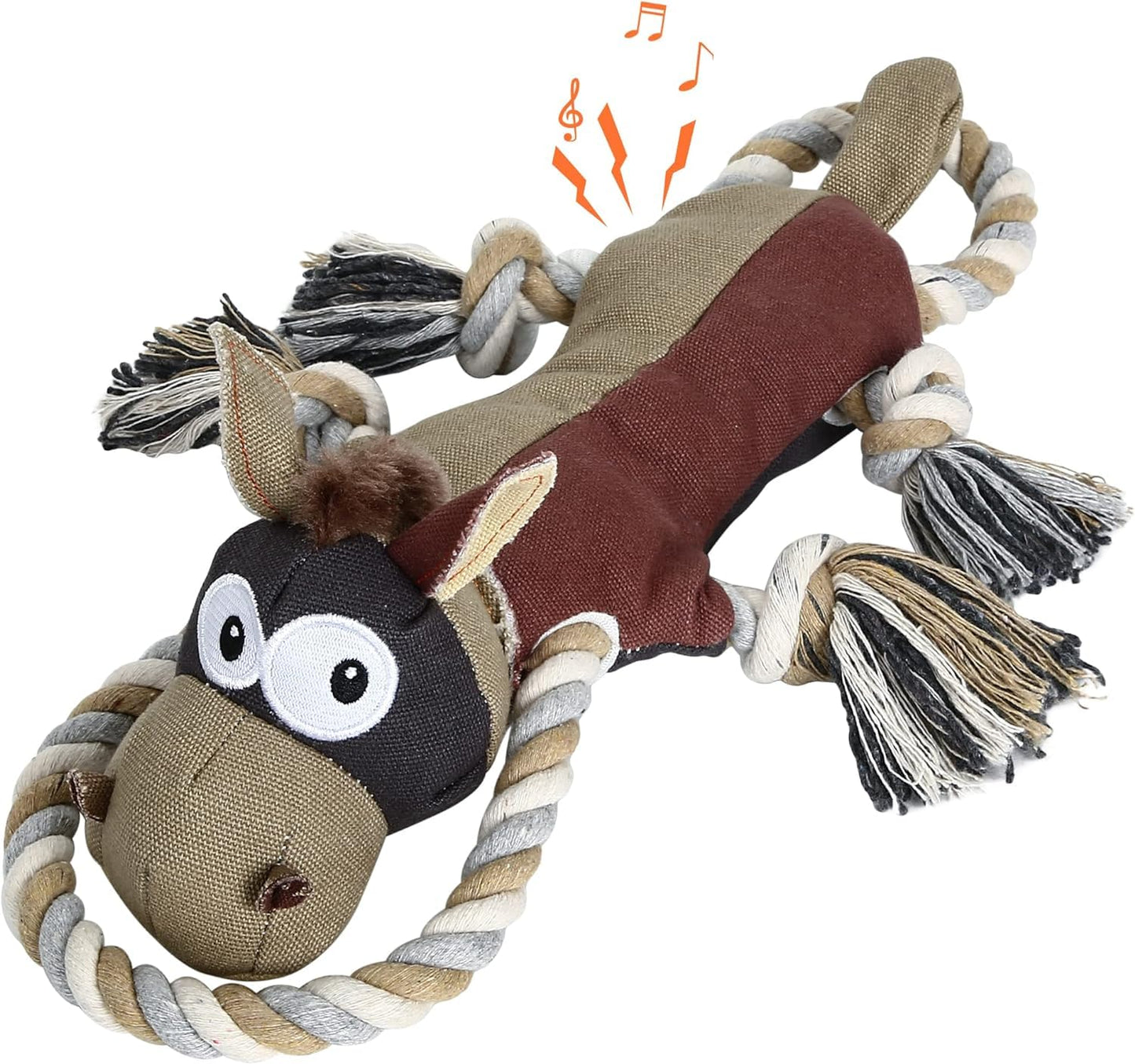 IOKHEIRA Dog Toys for Aggressive Chewers,Tough Indestructible Dog Toys,Squeaky Dog Toys for Large Dogs,Durable Dog Chew Toys (Auburn)