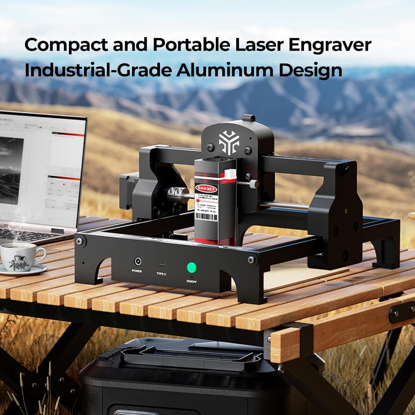 Acmer Laser Engraver Machine, 6000mW High Precision Laser Cutter and Engraving Machine, 130x130mm Working Area for Wood and Metal, DIY Laser Engraver