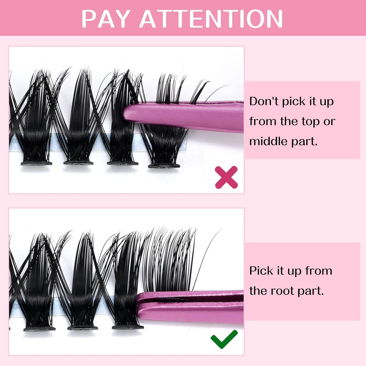 280 Pcs Individual Lashes 50D-D-9-16mix Wispy Cluster Lashes That Look Like Eyelash Extensions DIY At Home