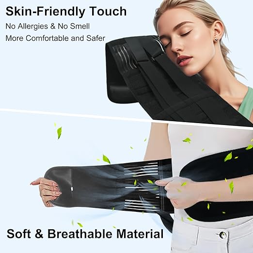 Lumbar Back Brace for Lower Back Pain Men and Women, Adjustable Backbrace with Lumbar Support Brace Pad, Breathable Design Belt Relief From Sciatica, Herniated Disc, Scoliosis, Size M