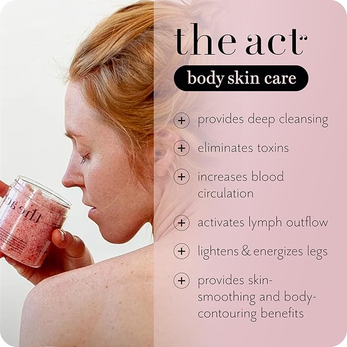 Detox Organic Body Scrub with Himalayan & Sea Salt - Anti Cellulite Nourishing Restores Cleanser Scrubs for Legs, Feet, Hands - Gifts for Women Men, Home Spa Care, Vegan (10.58 Oz, Grapefruit)