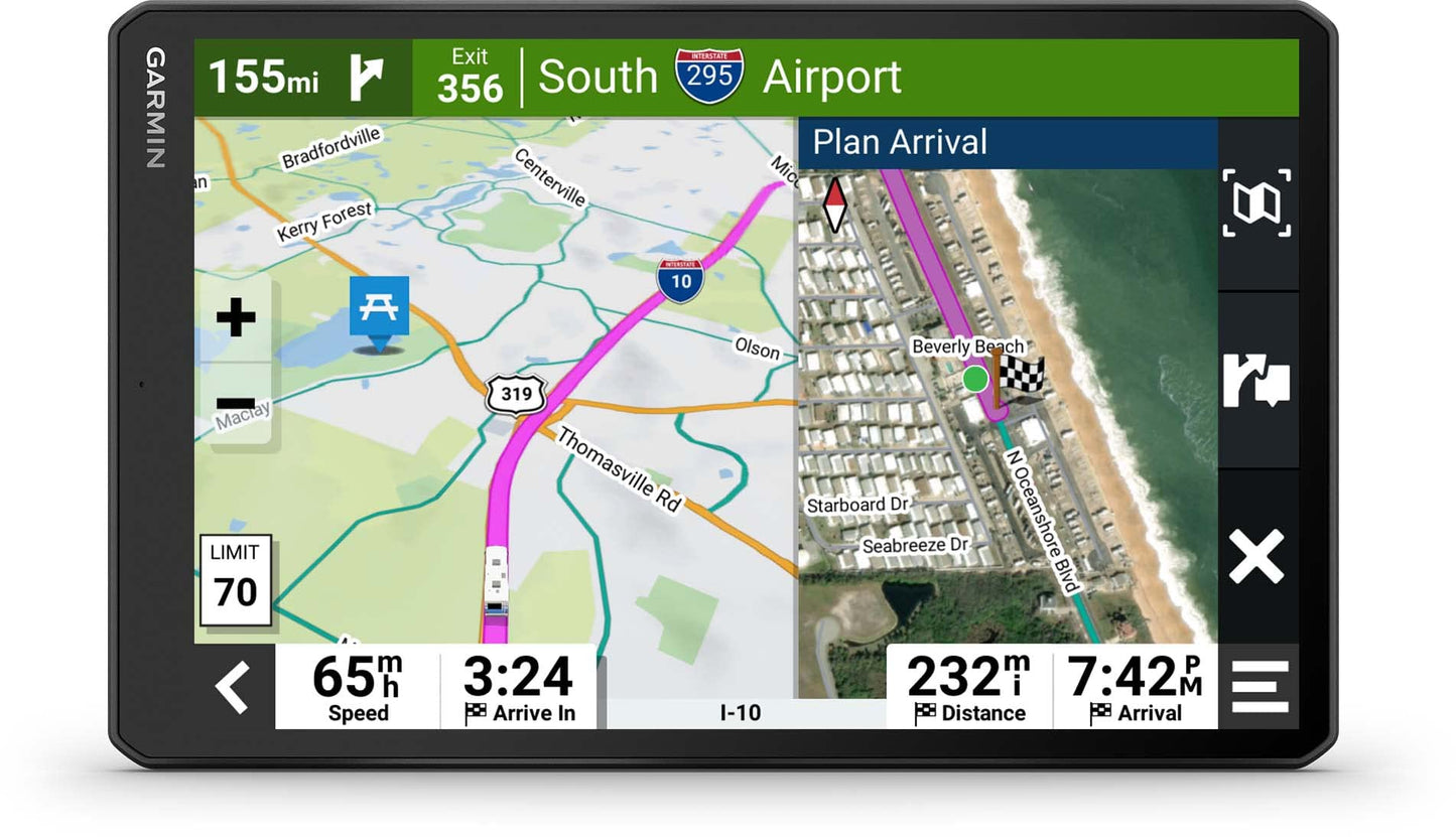 Garmin RV 1095, Extra-Large, Easy-to-Read 10” GPS RV Navigator, Custom RV Routing, Directory of RV Parks & Services, Landscape & Portrait View (Renewed)
