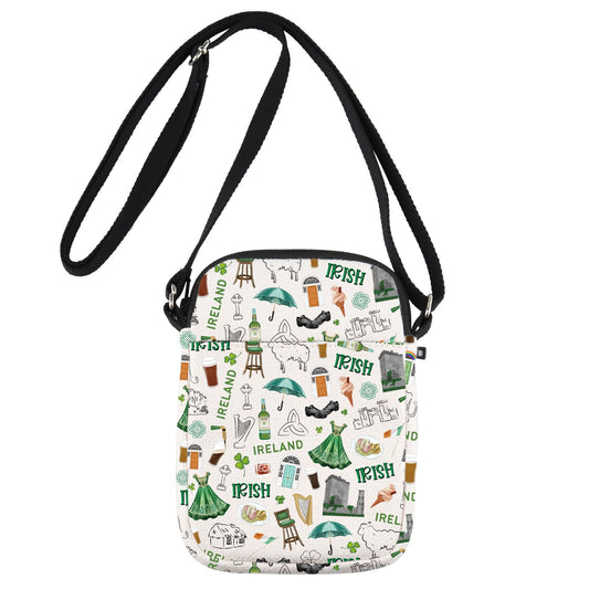 JNIAP Irish Crossbody Bag Ireland Travel Gift Ireland Themed Gifts Ireland Crossbody Purse Irish Travel Purse (Ireland cb)