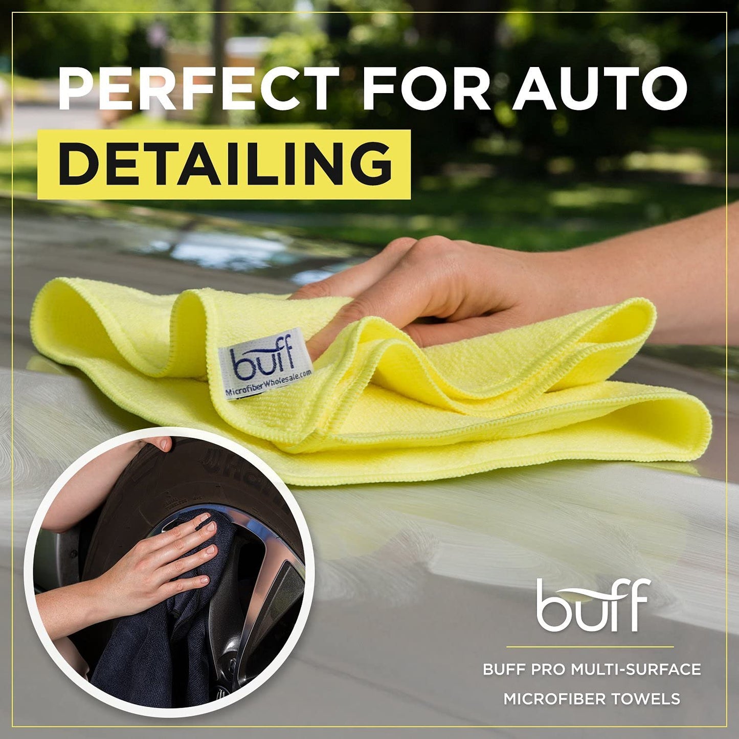 Microfiber Wholesale 16" x 16" Pro Multi Surface Microfiber Towels Bulk | Case: 216 Qty (Yellow)