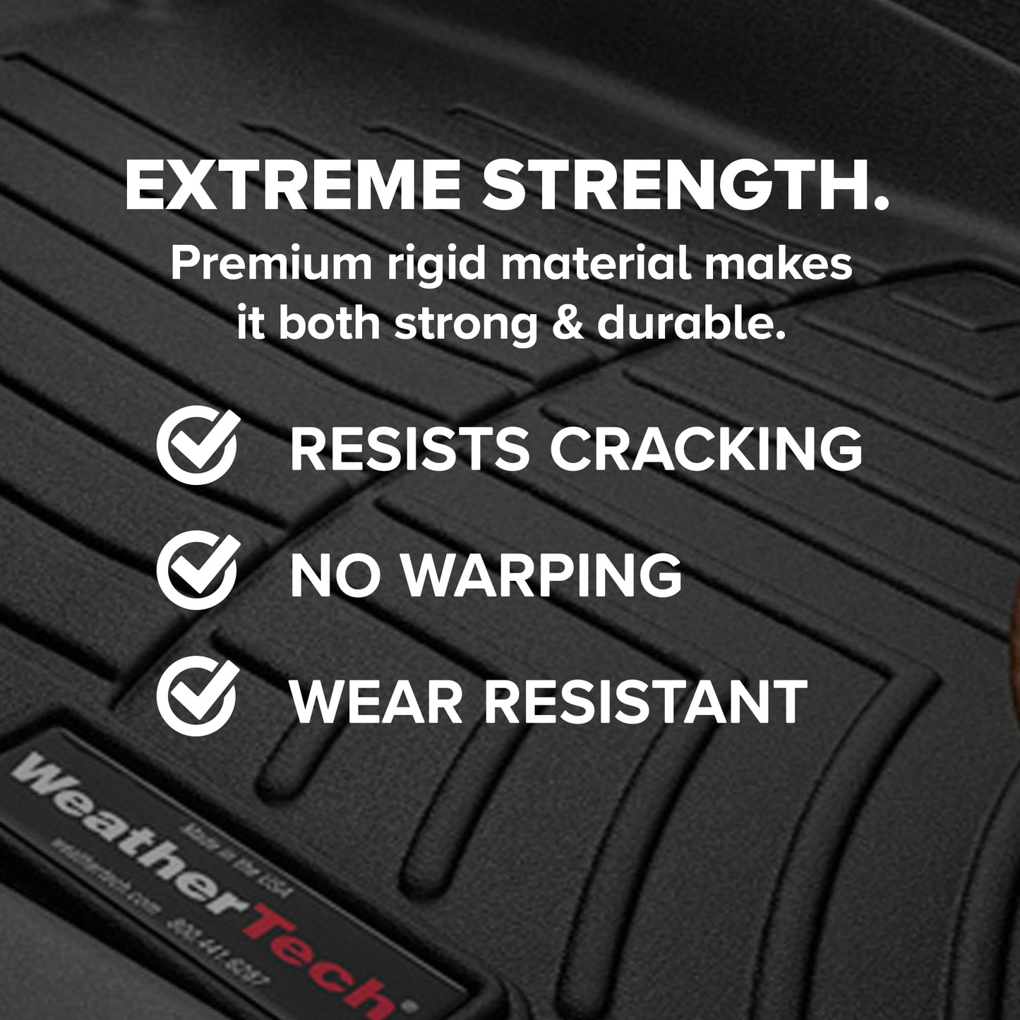 WeatherTech Custom Fit FloorLiners for Toyota Camry - 1st & 2nd Row (441230-1-4), Black