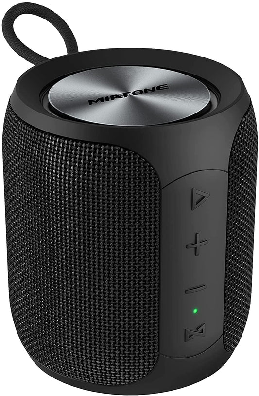 MIATONE QBOX - 16W Bluetooth Speaker IP67 Waterproof Speaker with Deep Bass, Portable Speakers for Beach Camping Accessories, Gifts for Men Fathers Him - Black