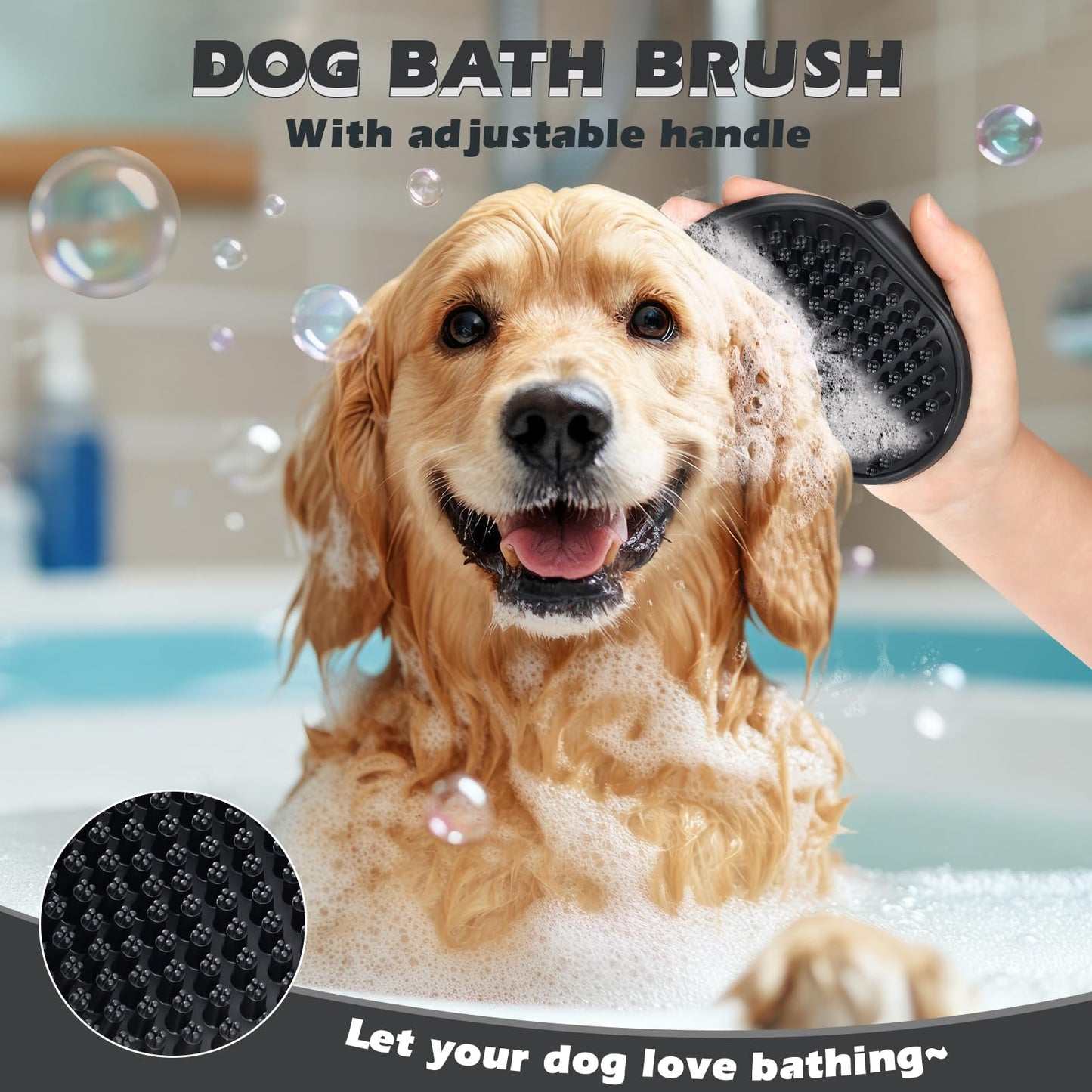 UGNEL 3PCS Pet Grooming Rake & Metal Comb & Bath Brush for Dogs and Cats, Double-Sided Dematting Tool, Extra-Wide Deshedding Dog Brush for Long Hair to Effectively Remove Tangles, Knots and Mats