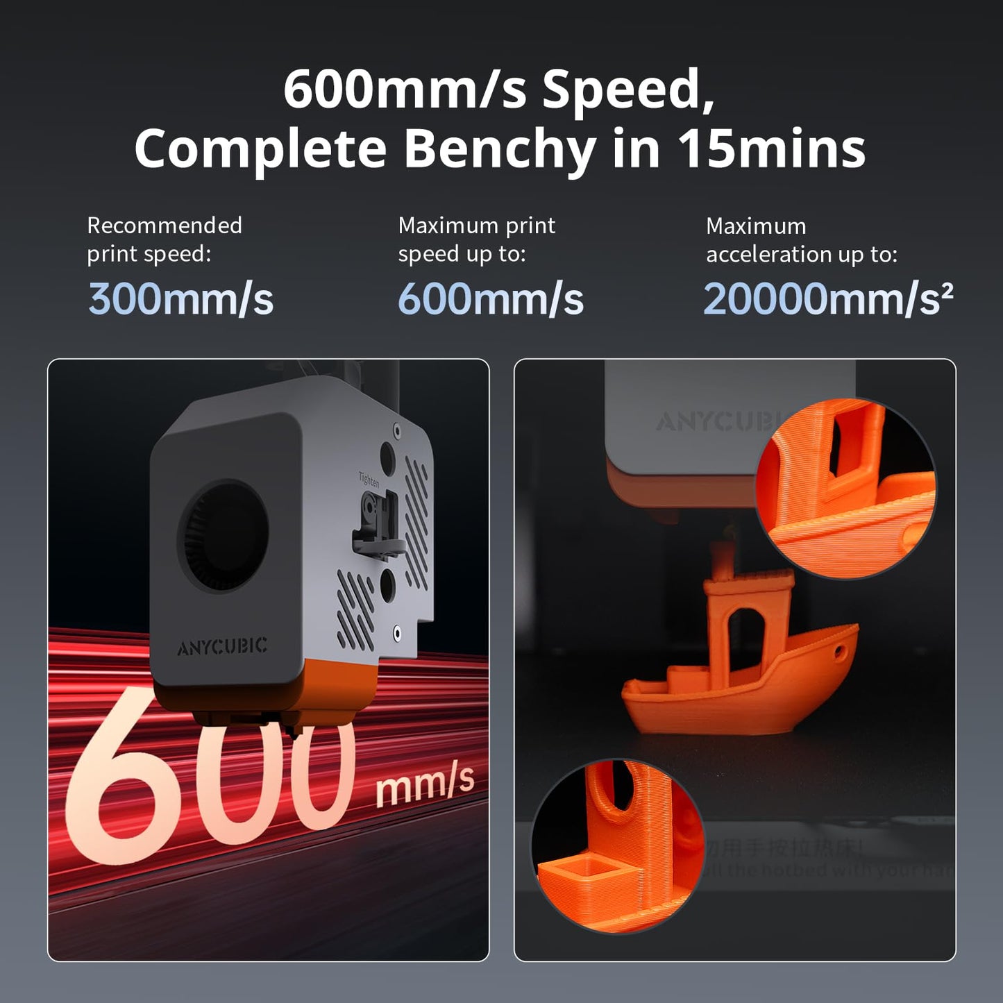 Anycubic Kobra S1 Combo Multicolor 3D Printer with Anycubic ACE PRO, 4 Multicolor, Drying and Printing at the Same Time, 600mm/s Fast Speed with 320℃ Hotend, Built-in Camera 44dB Quiet 250*250*250mm