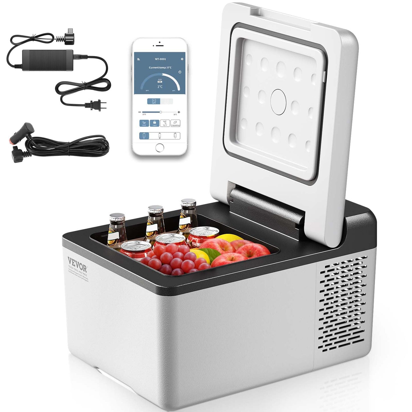 VEVOR 10 Quart 12 Volt Portable Mini Freezer Car Compressor Fridge Cooler