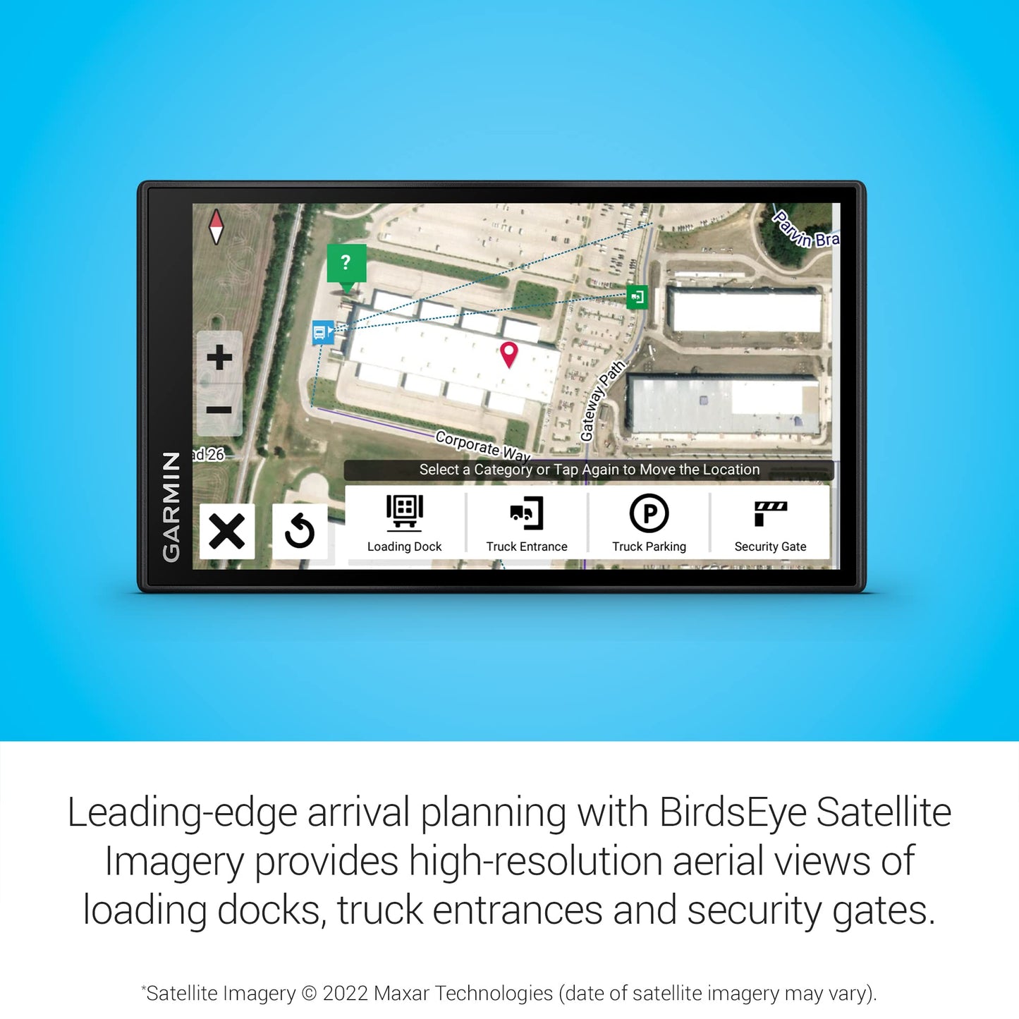 Garmin dzl OTR610, Large, Easy-to-Read 6' GPS Navigator, Custom Truck Routing, High-Resolution Birdseye Satellite Imagery, Directory of Truck & Trailer Services