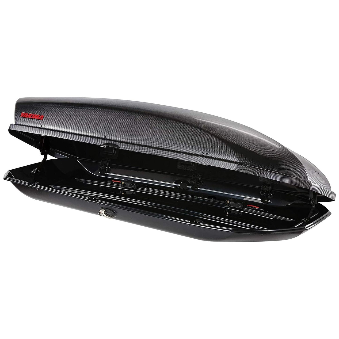 Yakima Roof Cargo Carrier, Vehicle Rooftop Hard Shell Travel Storage Box with SKS Lock, SkyBox 12 Carbonite, 12 Cubic Feet, Black