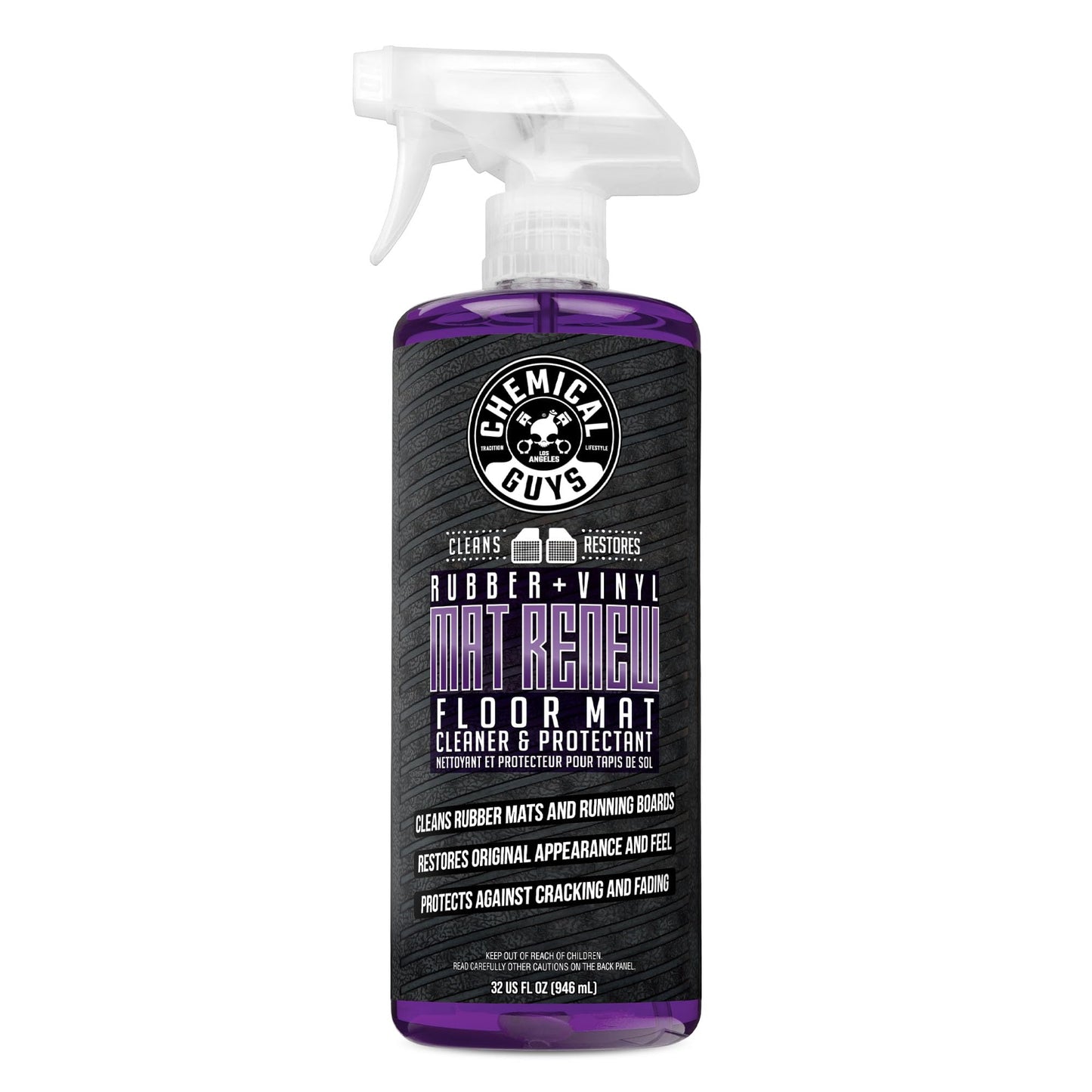 Chemical Guys Mat Renew Rubber + Vinyl Floor Mat Cleaner and Protectant, Safe for Cars, Trucks, SUVs, Motorcycles, RVs & More, Extra Large 32 fl oz