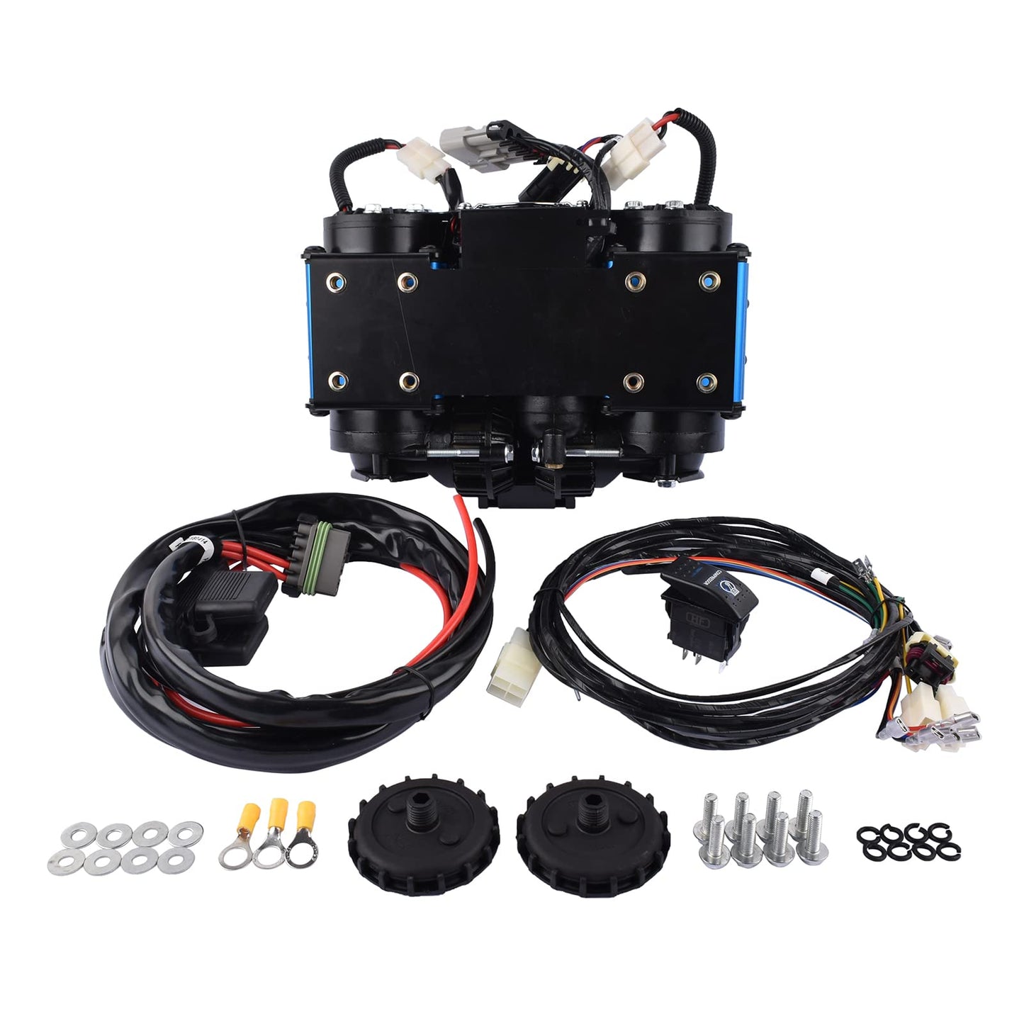 GELUOXI High Output 12V Twin Air Compressor Replacement for CKMTA12 On-Board Twin High Performance Air Compressor Universal