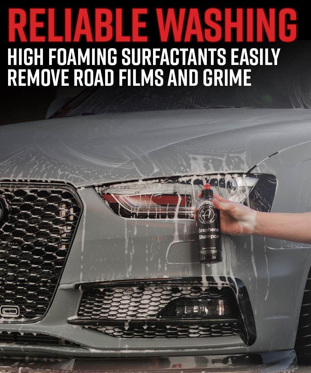 Adam's Polishes Graphene Shampoo Washing Bundle - Ceramic Coating Infused Car Wash Soap - Powerful Cleaner & Protection In One Step - pH Neutral, High Suds For Foam Cannon, Gun, Or Detailing Buck