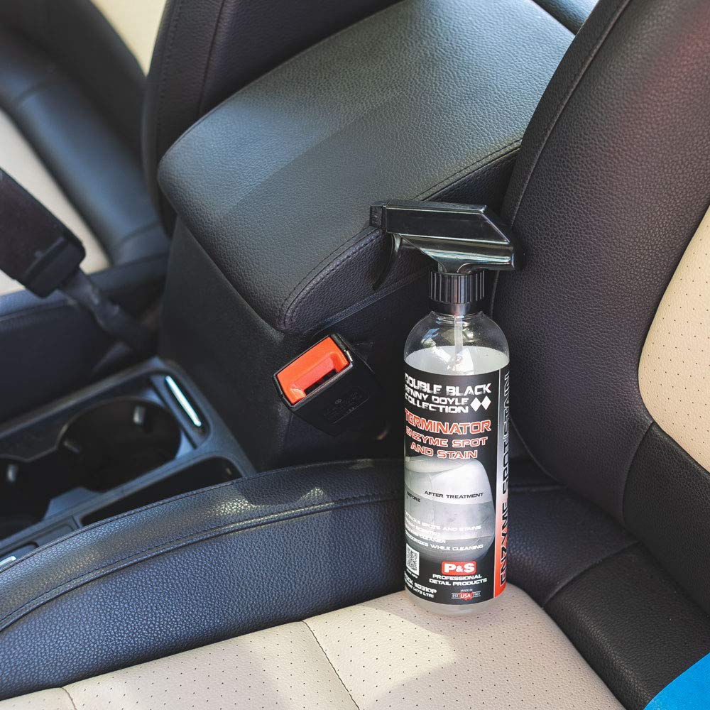 P&S Professional Detail Products - Terminator Enzyme Spot and Stain Remover - Perfect for Deodorizing, Removing Embedded Soils, Grease, Dirt, and Protein Based Stains; Fresh Scent (1 Pint)