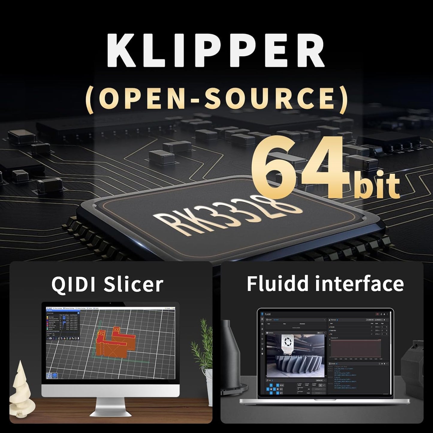 QIDI MAX3 3D Printer, High-Speed Large Size 3D Printers, 600mm/s Fast Print, Fully Auto Leveling, 65℃ Chamber Heat, All-Around & High Precision Industrial Grade, Large Printing Size 12.8×12.8×12.4"